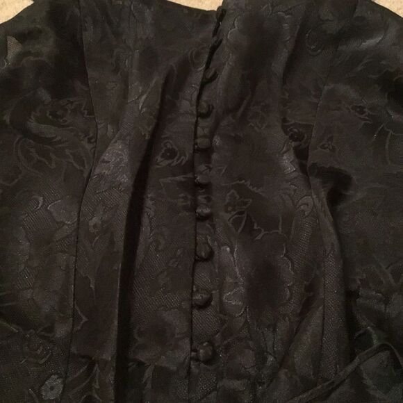 Vintage Victoria's Secret GOLD Label Black Slip Front Button Slip Dress - Picture 7 of 7